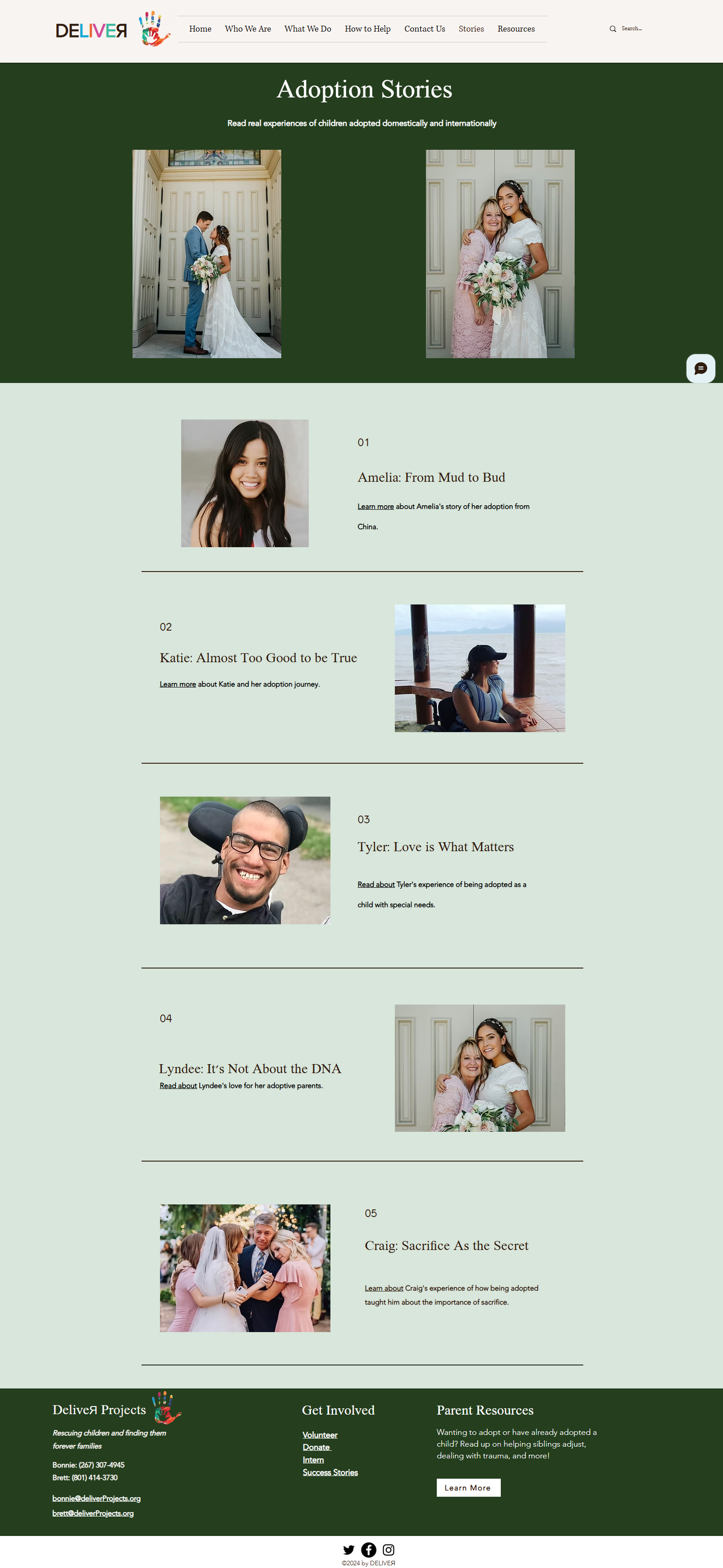 Deliver Nonprofit — Adoption Stories page